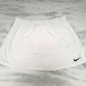Nike Dri-Fit Skort Skirt Womens Sz L White pickleball Althetic Golf